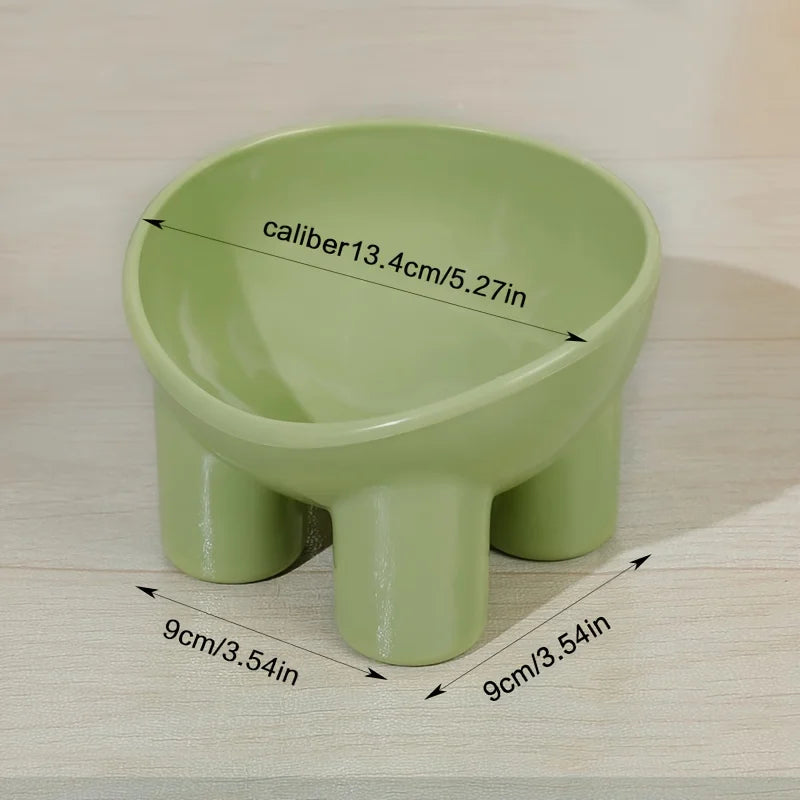 Cuenco Elevado para Gatos con Soporte - Plato Duradero de Plástico para Comida y Agua de Mascotas, Elegante y Moderno, Ergonómico para Cuello de Gatos y Perros