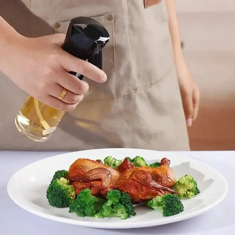 Pulverizador de aceite para cocinar - Botella pulverizadora dispensadora de aceite de oliva - Aceite y vinagre reutilizables aptos para uso alimentario, accesorios de cocina en botella pulverizadora