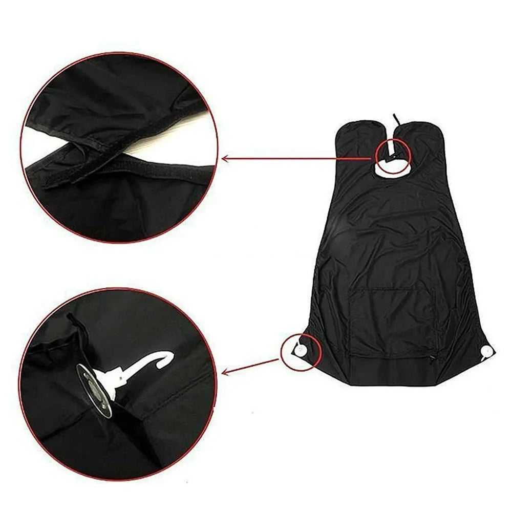 Men's Beard Shaving Apron – Suction Wall Mirror Haircut Cape