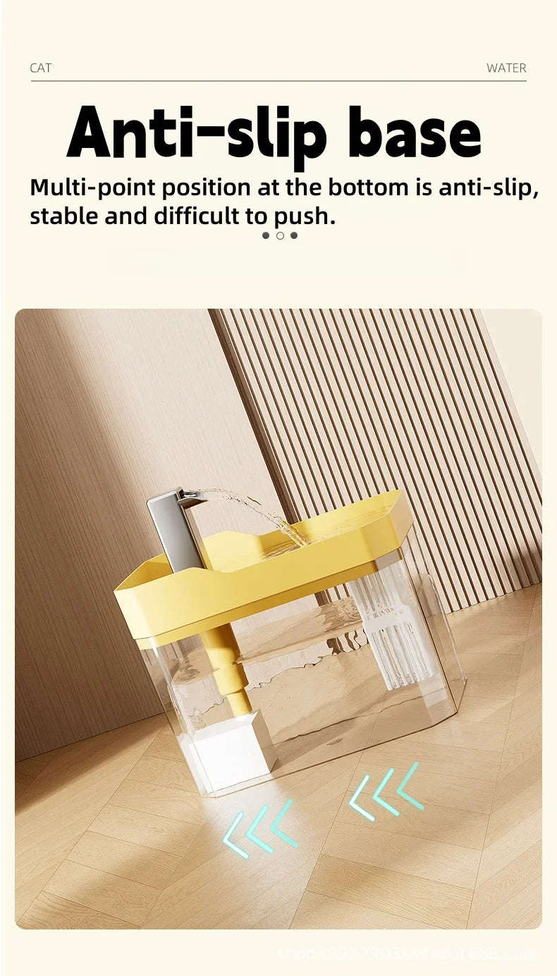 Automatic Cat Water Fountain – 1.5L Filtered Pet Drinking Dispenser with Quiet USB Pump & Fresh Water Circulation