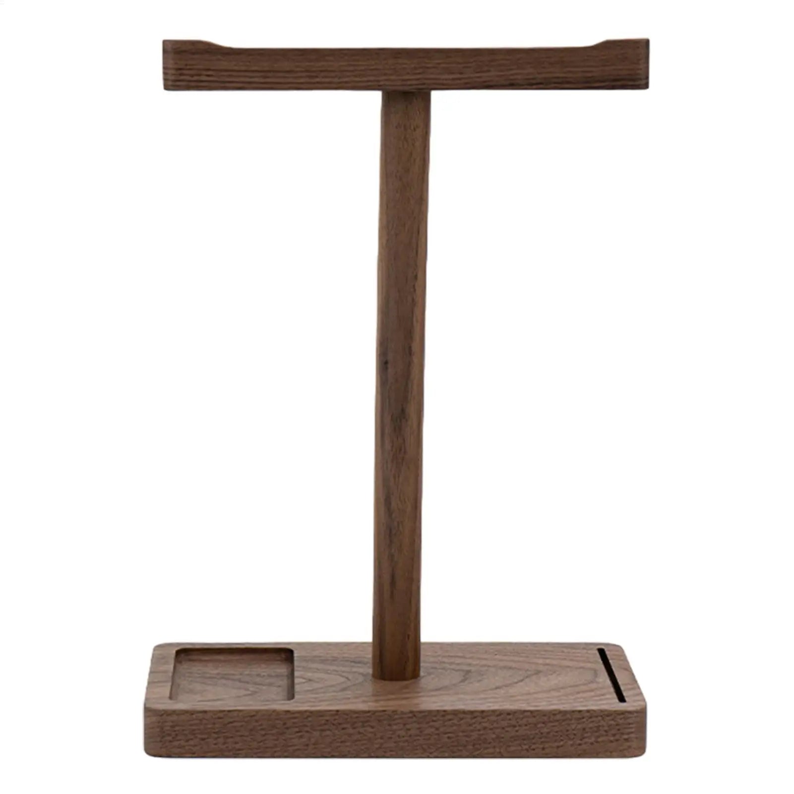 Wooden Headphone Stand Walnut Headphone Rack Rustic Desktop HeElegant Walnut Wood Headphone Stand – Rustic Desktop Organizer for Gaming & Music Headsetsadphone Hanger Universal Headphone Holder for Most Music Game