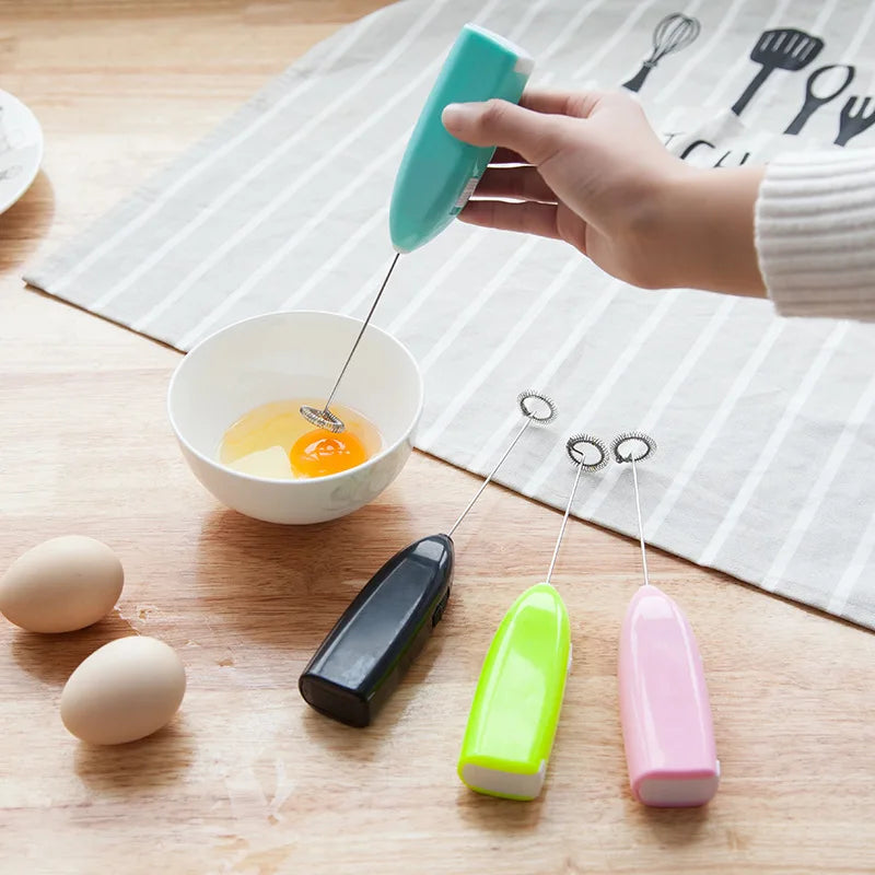 Handheld Electric Milk Frother – Battery-Powered Coffee & Drink Mixer