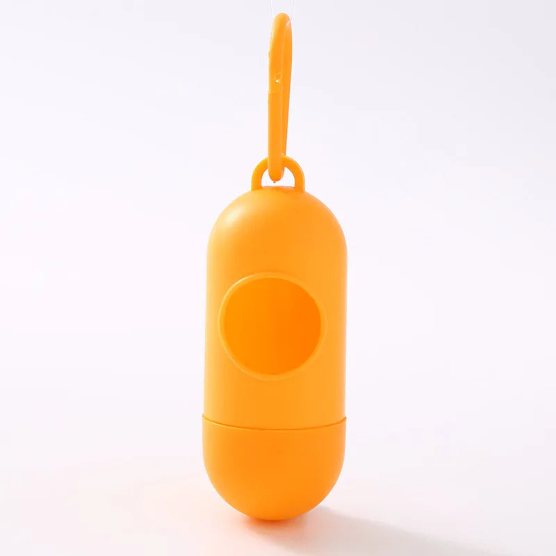 Portable Pet Waste Bag Dispenser – Bullet-Shaped Poop Bag Holder for Dog Walking & Outdoor Cleanup