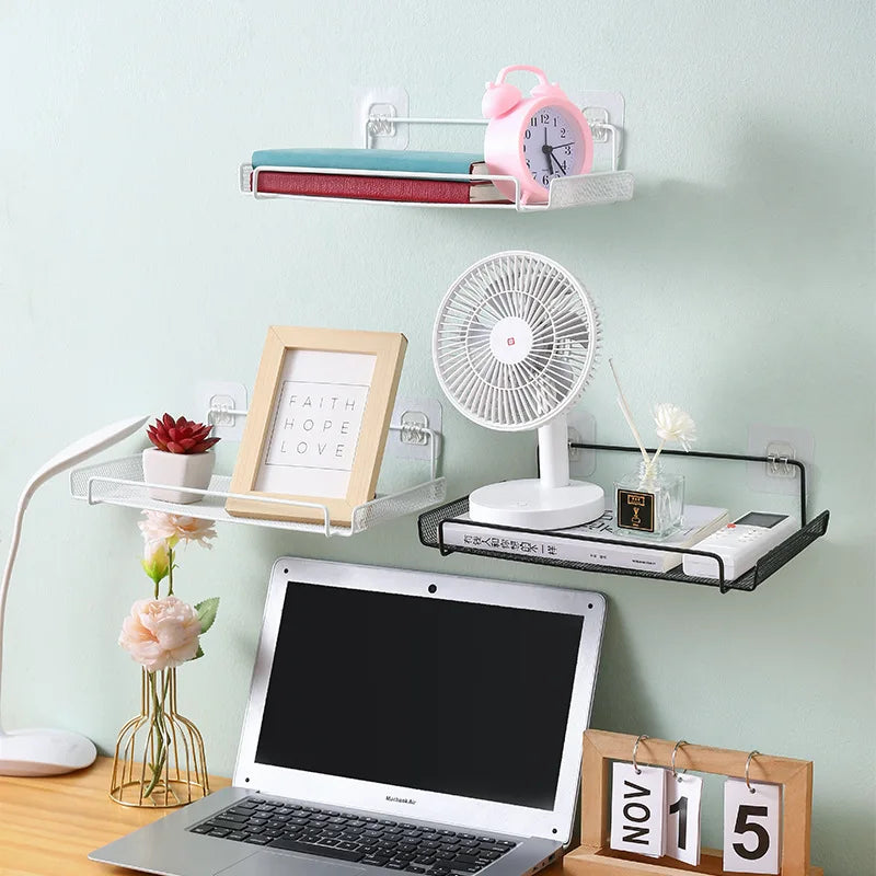 No-Drill Wall-Mounted Router Shelf – Stainless Steel WiFi & TV Box Storage Organizer