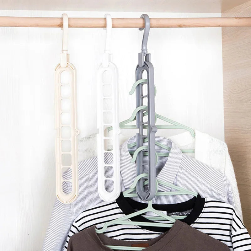 Space-Saving Multi-Port Clothes Hanger Organizer