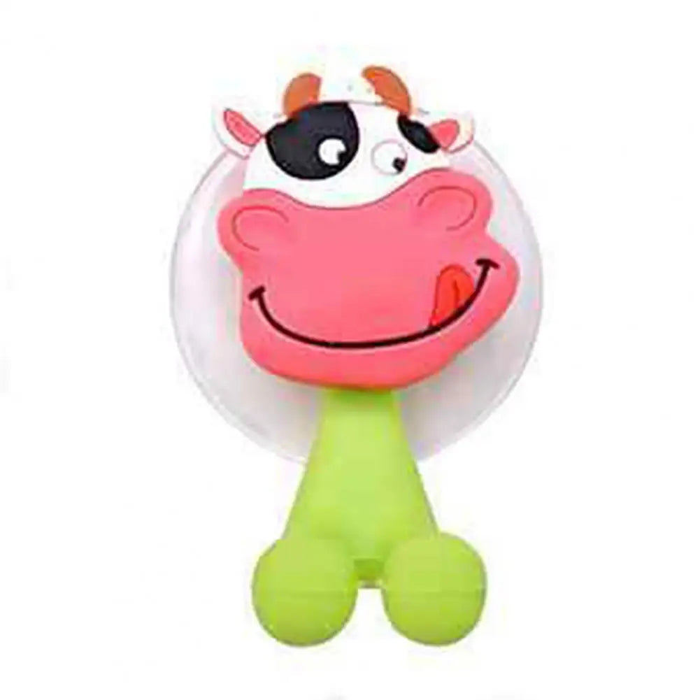 Wall-Mounted Kids Toothbrush Holder & Toothpaste Dispenser