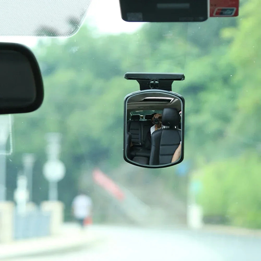 Rotating Baby Car Rear View Mirror – 360° Adjustable Back Seat Monitor Mirror, Wide Angle Infant Safety View for Car Interior