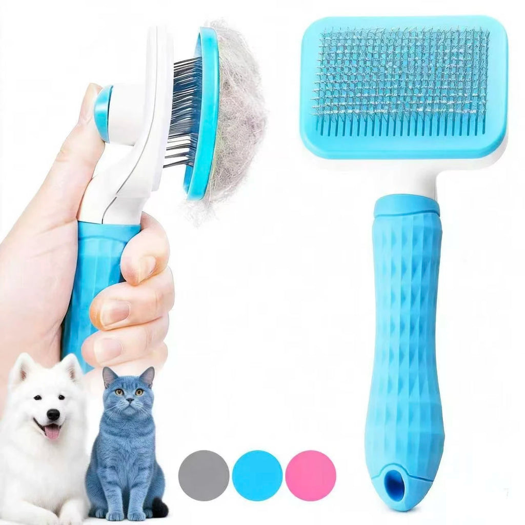 Cepillo para quitar el pelo de mascotas autolimpiable, peine quitapelos de gato, cepillo para perros y gatos, herramientas de aseo, peines, accesorios para perros