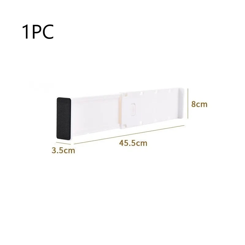 Adjustable Drawer Divider Organizer – Expandable PP Storage Partition for Clothes, Socks, Underwear, Kitchenware & Cosmetics