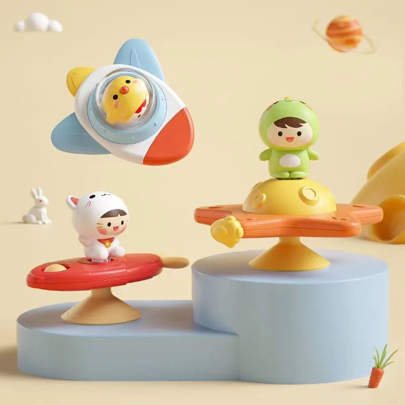 Montessori Suction Cup Spinner Toys – Sensory Spinning Bath & High Chair Toys for Toddlers and Babies Ages 3+