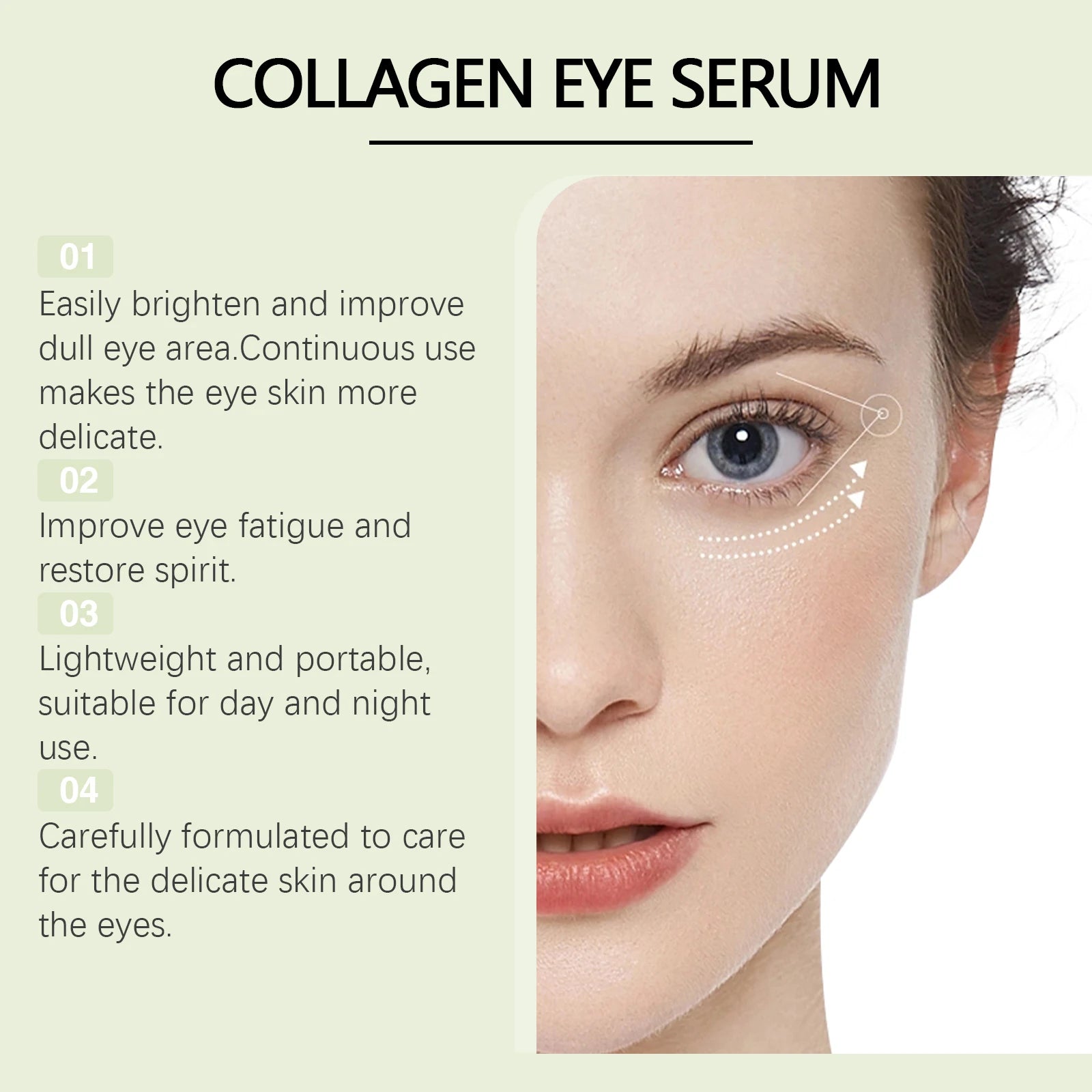 Collagen Eye Serum Roller – Anti-Puffiness, Dark Circles & Fine Lines
