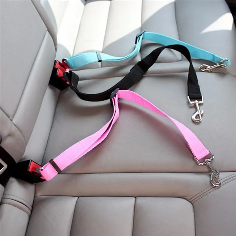 Pet Car Safety Harness – Adjustable Dog & Cat Seat Belt Strap for Secure Travel, Driving & Vehicle Protection