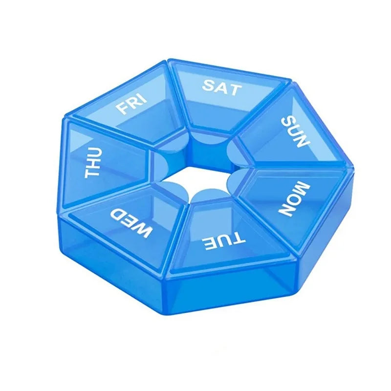 7-Day Weekly Pill Organizer – Portable Travel Medicine Case for Vitamins, Supplements & Daily Medication