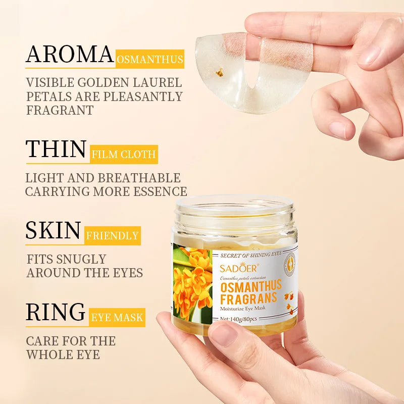 Osmanthus Eye Patches – 80 Pcs Hydrating & Dark Circle Reducing
