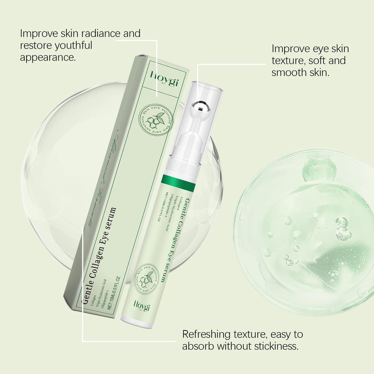 Collagen Eye Serum Roller – Anti-Puffiness, Dark Circles & Fine Lines