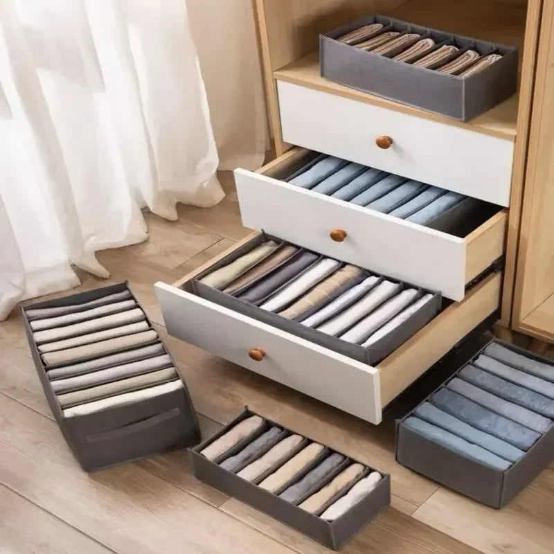 Organizador de Ropa Interior para Cajones de Dormitorio, Organizador de Ropa para Joyas en el Armario, Organizador de Jeans, Calcetines, Caja de Almacenamiento
