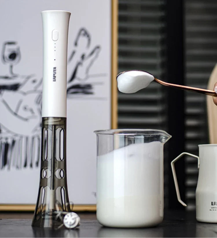 Espumador de Leche Eléctrico Portátil Mini Batidora de Leche de Cocina para Café Máquina de Espuma para Decoración Batidora Licuadora Utensilios para Café