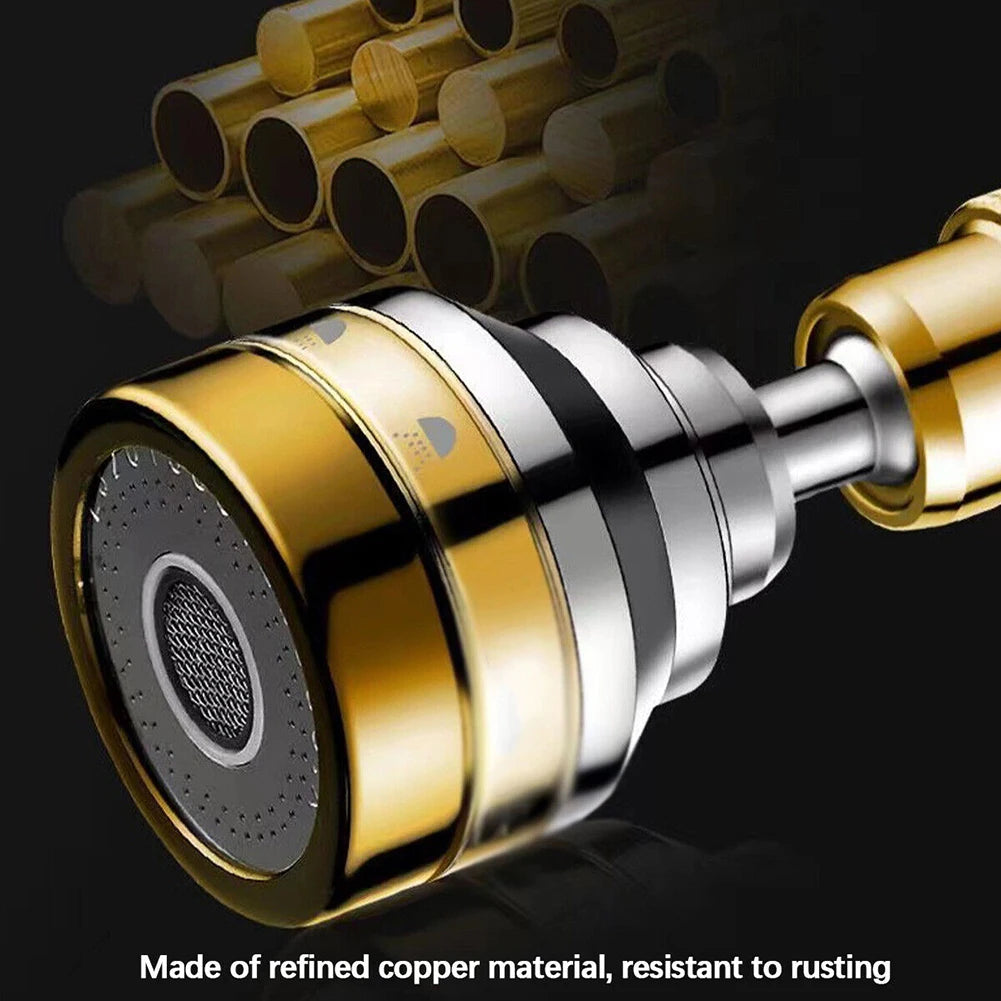 360° Flexible Stainless Steel Faucet Extender with 3 Spray Modes for Kitchen & Bathroom Sink