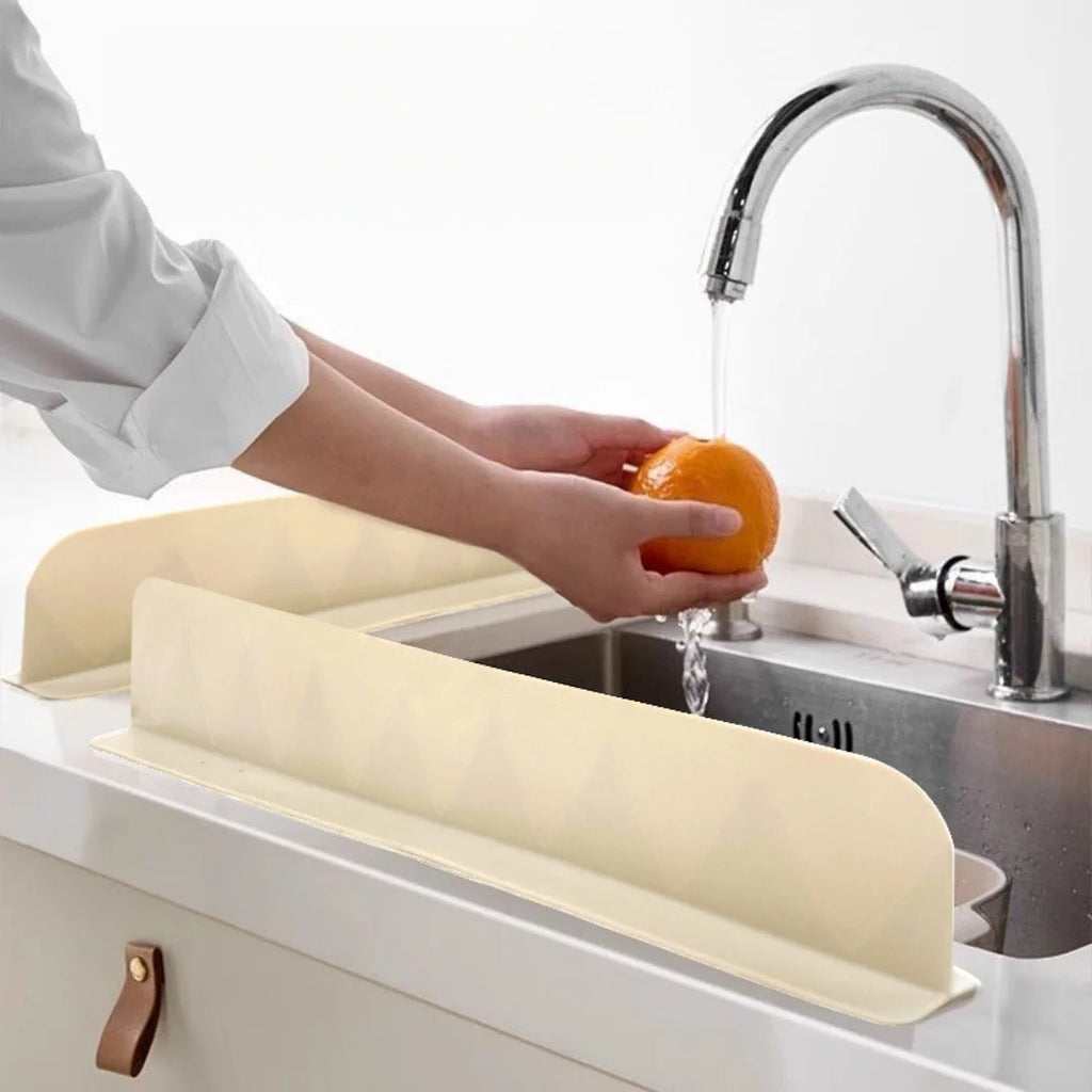 Protector Adhesivo antisalpicaduras para Fregadero, Deflector de Agua de Silicona para Encimera de Cocina y Baño