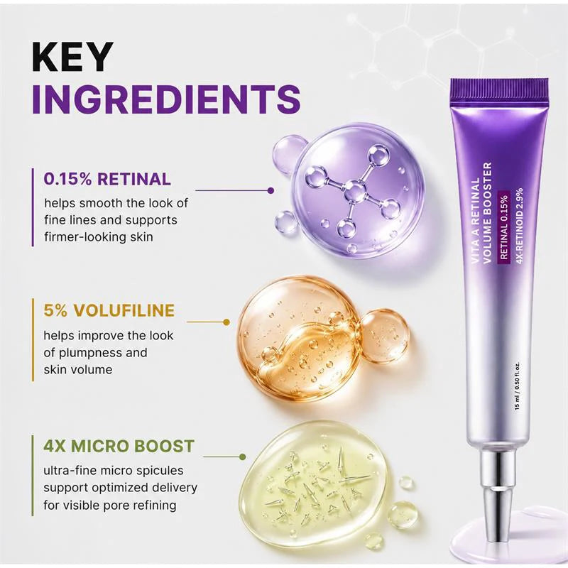 Moisturizing retinol serum for firmer-looking facial skin