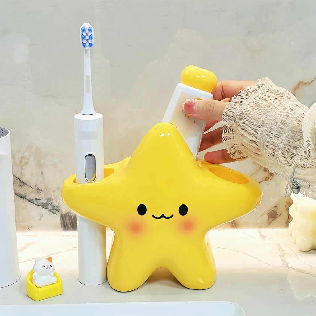 Cute Star Toothbrush Holder & Toothpaste Organizer