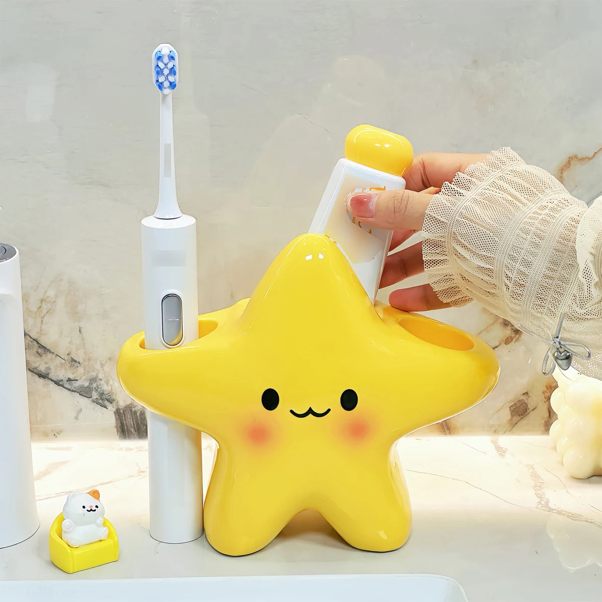 Cute Star Toothbrush Holder & Toothpaste Organizer