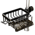 Aluminum Over-the-Faucet Sink Organizer – Sponge, Soap & Brush Holder