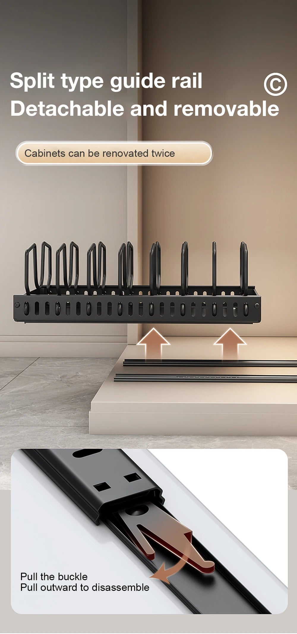 Pull-Out Pots & Pans Organizer for Cabinets – Adjustable Under Cabinet Cookware Storage Rack with 8 Dividers
