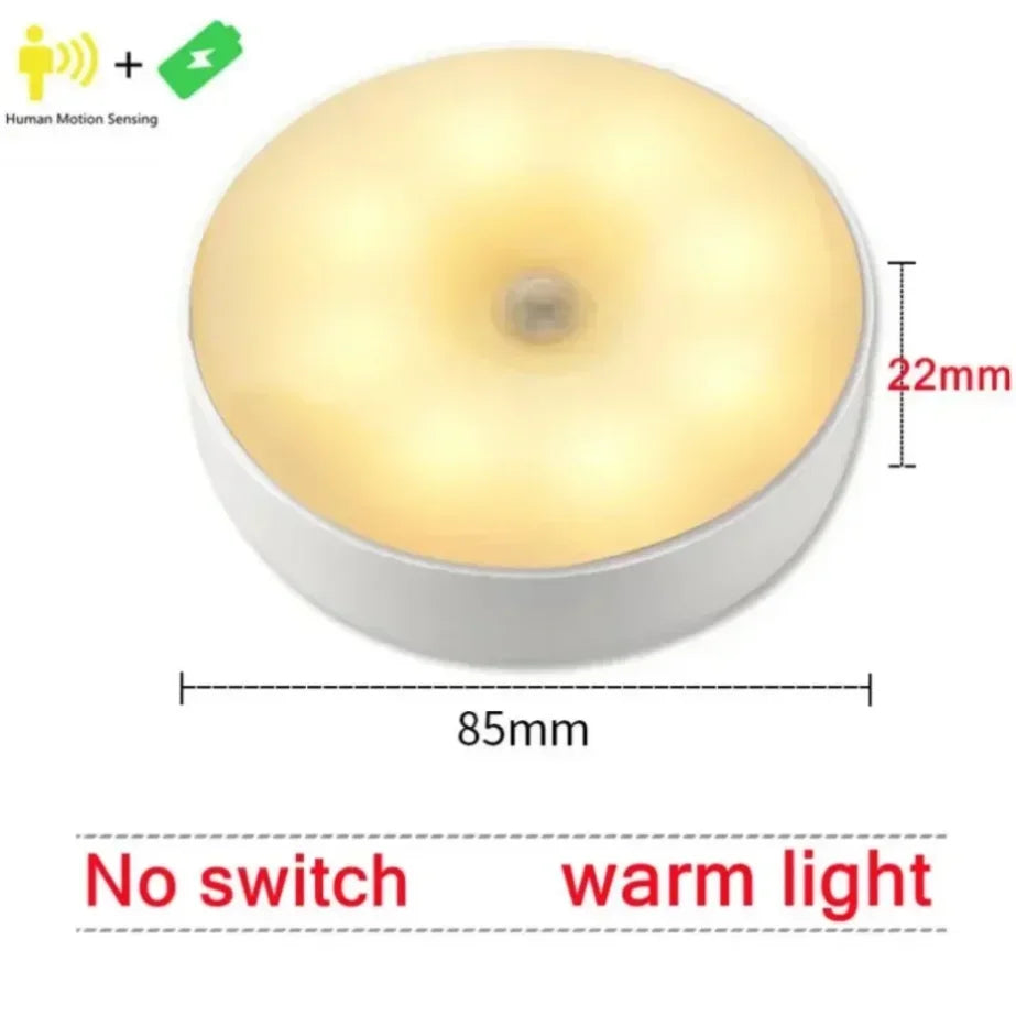 Rechargeable Motion Sensor Night Light – Adjustable LED Light for Bedroom, Stairs & Closet