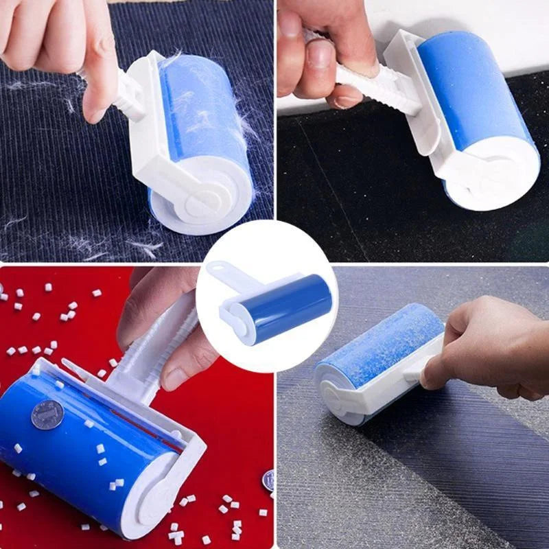 Reusable Pet Hair Lint Roller – Washable Dust Cleaner for Clothes, Carpets, Bedding & Household Surfaces