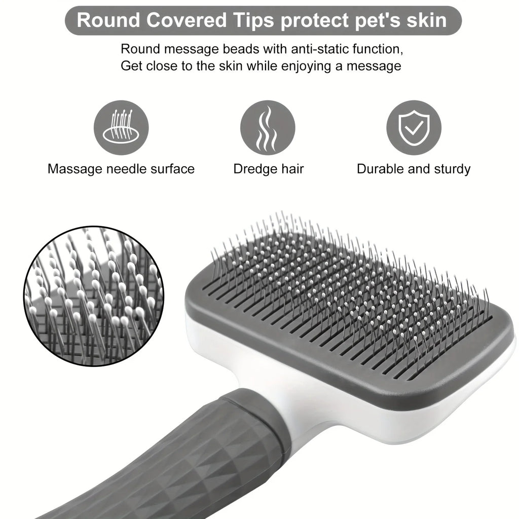 Cepillo para quitar el pelo de mascotas autolimpiable, peine quitapelos de gato, cepillo para perros y gatos, herramientas de aseo, peines, accesorios para perros