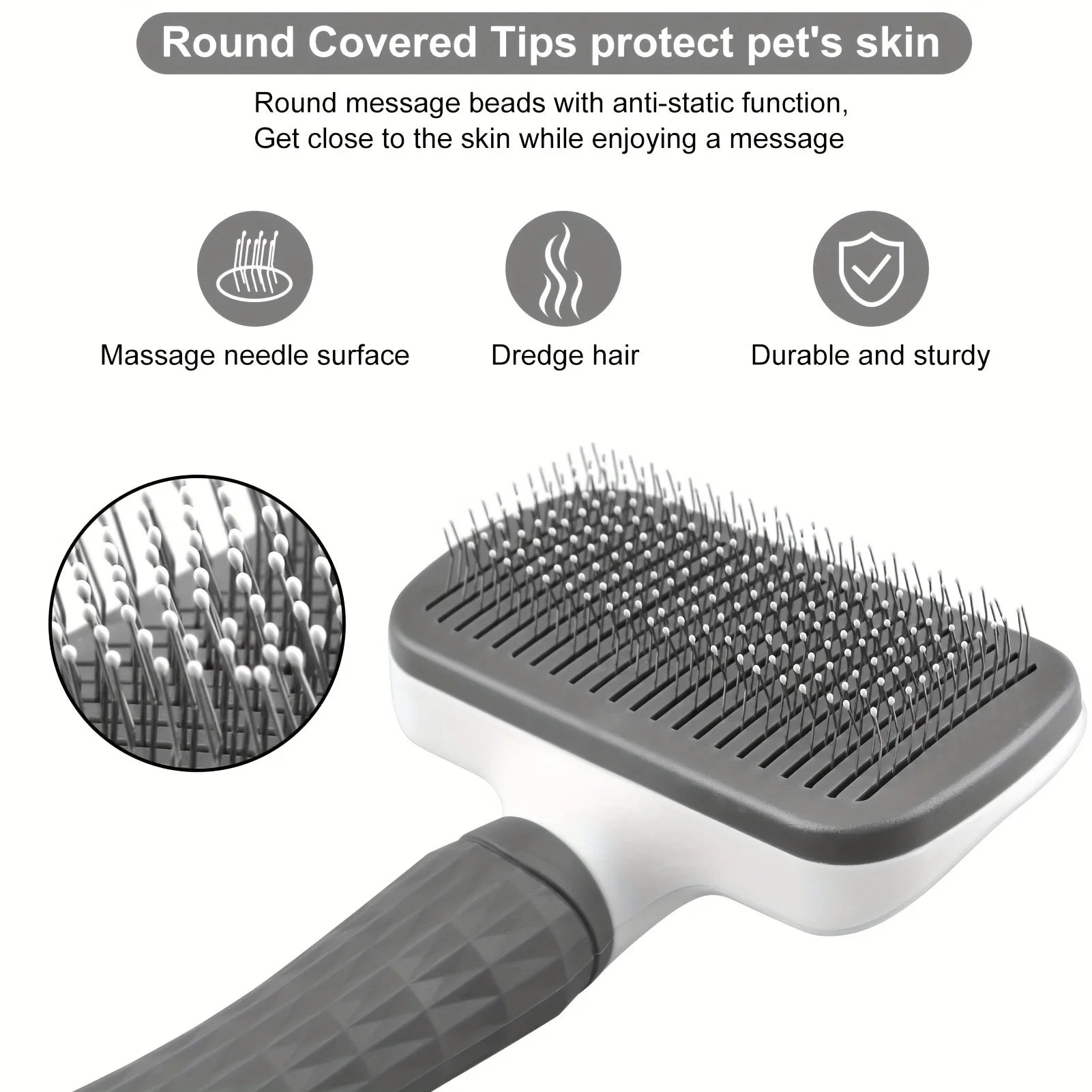 Cepillo para quitar el pelo de mascotas autolimpiable, peine quitapelos de gato, cepillo para perros y gatos, herramientas de aseo, peines, accesorios para perros