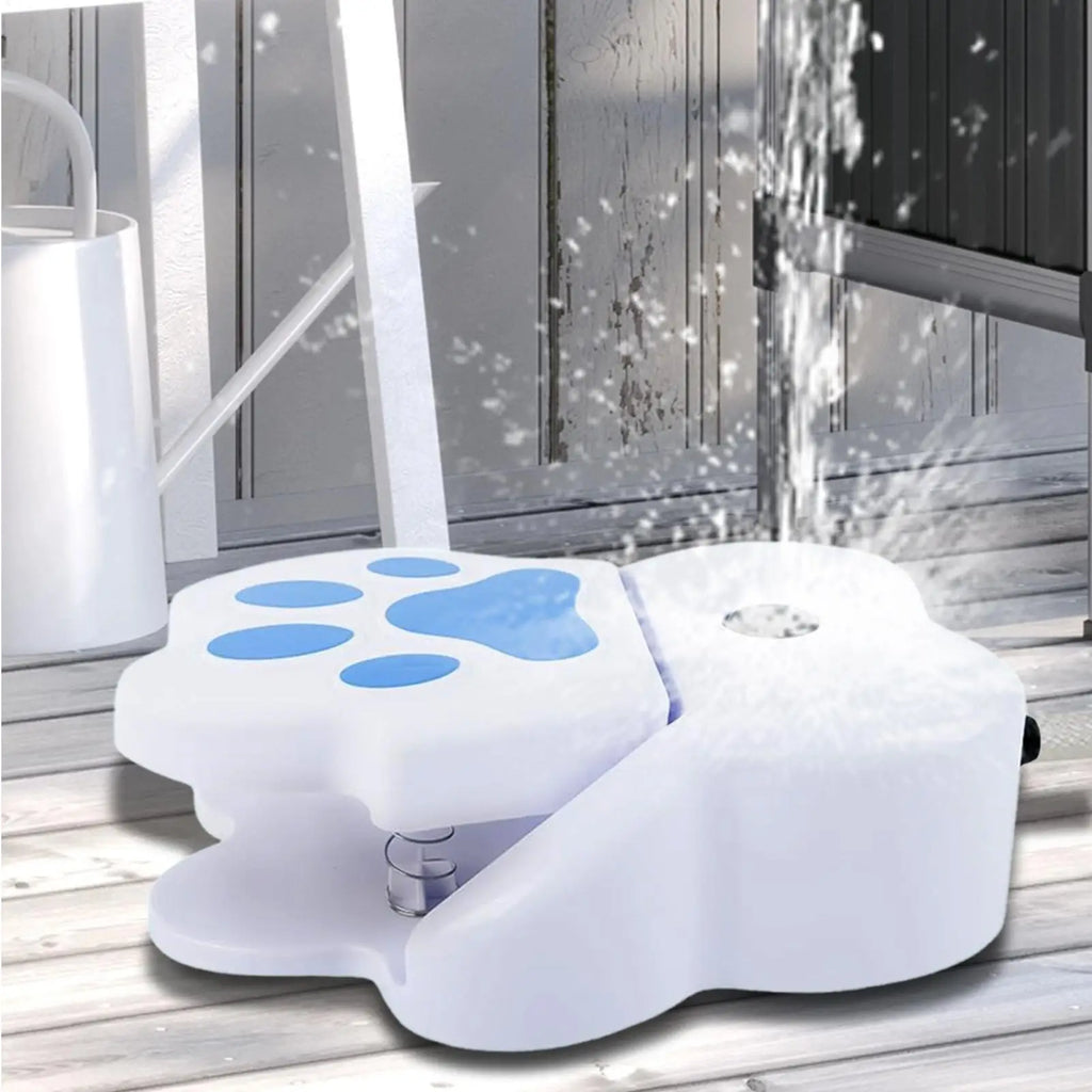 Paw Activated Dog Water Fountain – Step-On Outdoor Drinking Dispenser & Interactive Sprinkler Toy for Dogs
