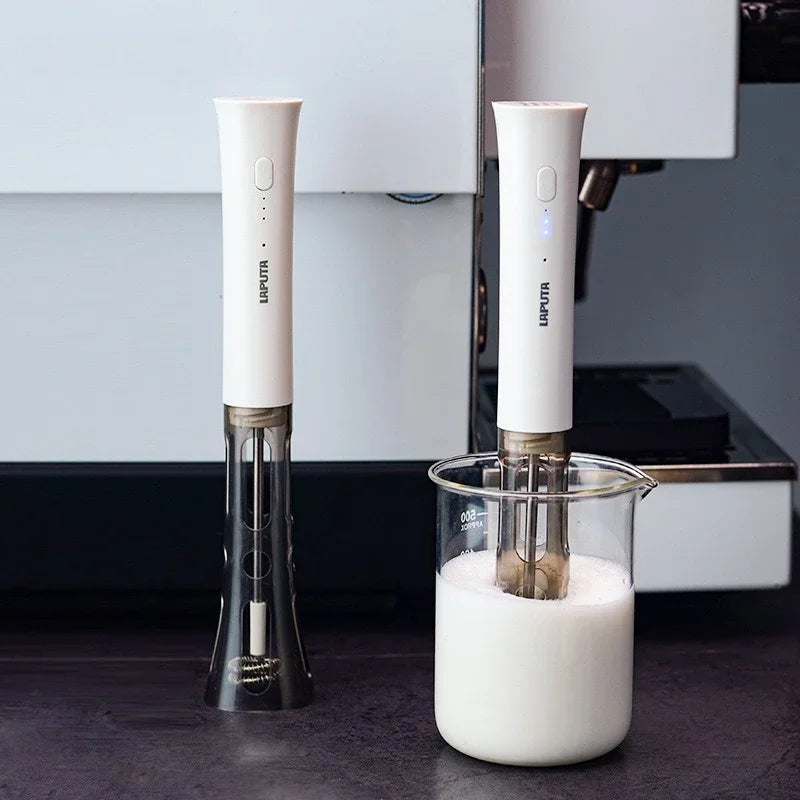 Espumador de Leche Eléctrico Portátil Mini Batidora de Leche de Cocina para Café Máquina de Espuma para Decoración Batidora Licuadora Utensilios para Café