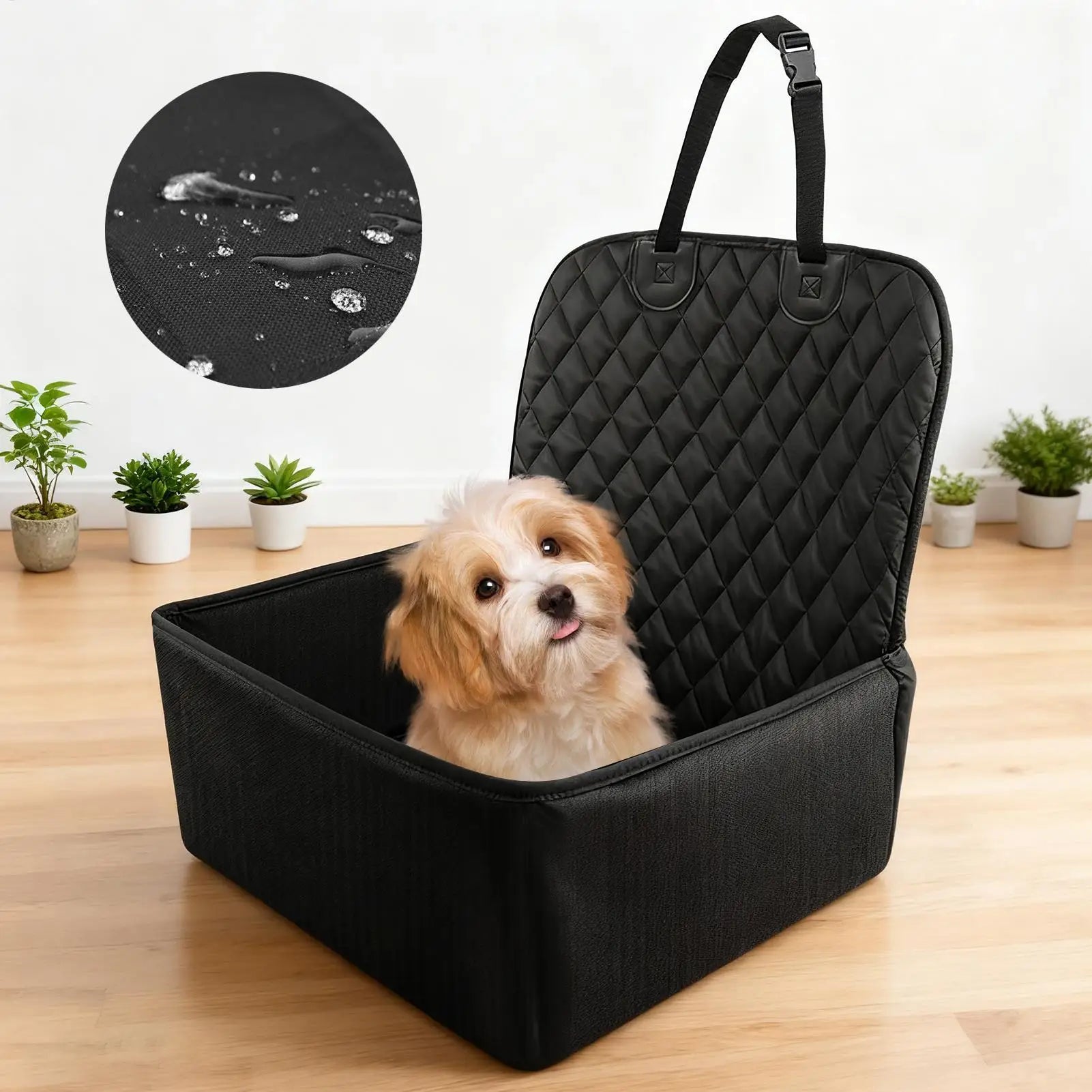 Waterproof Dog Car Seat Cover – Backseat Pet Travel Cushion with Safety Barrier for Dogs & Cats SUV, Truck & Vehicle