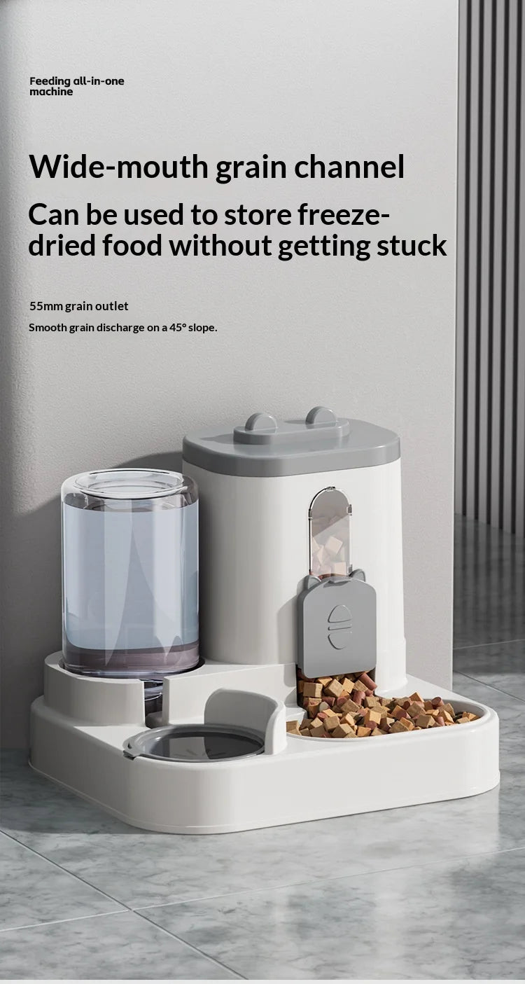 Automatic Pet Feeder & Water Dispenser – Large Capacity Food & Water Station for Cats & Dogs