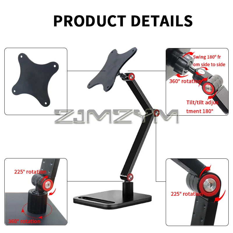 Adjustable Foldable Monitor Stand for 13–24 Inch Monitors & Laptops