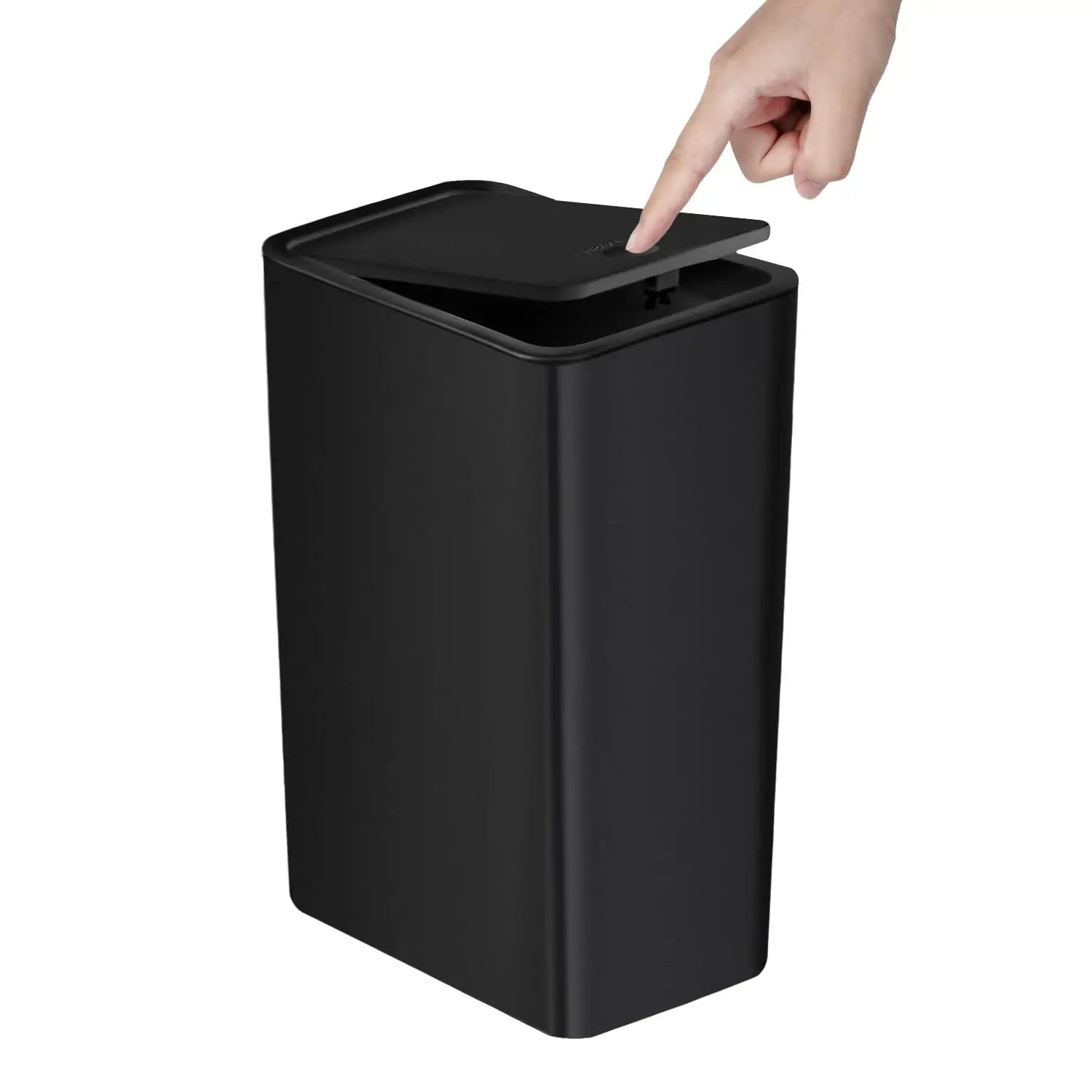 10L Bathroom Trash Can with Press Top Lid for Bedroom, Office & Small Spaces
