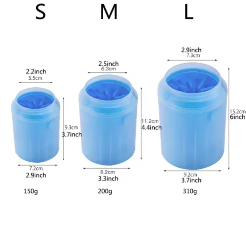 Portable Dog Paw Cleaner – Soft Silicone Foot Washer with Towel Bucket for Mud, Dirt & Outdoor Cleaning