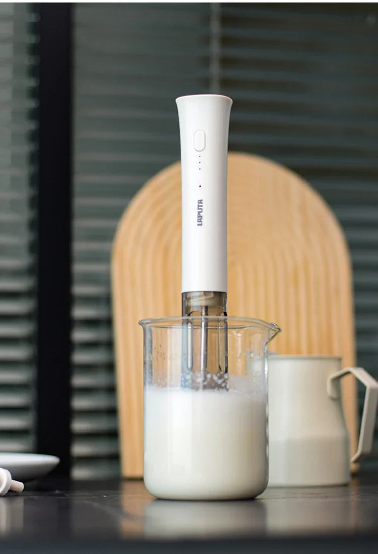 Espumador de Leche Eléctrico Portátil Mini Batidora de Leche de Cocina para Café Máquina de Espuma para Decoración Batidora Licuadora Utensilios para Café