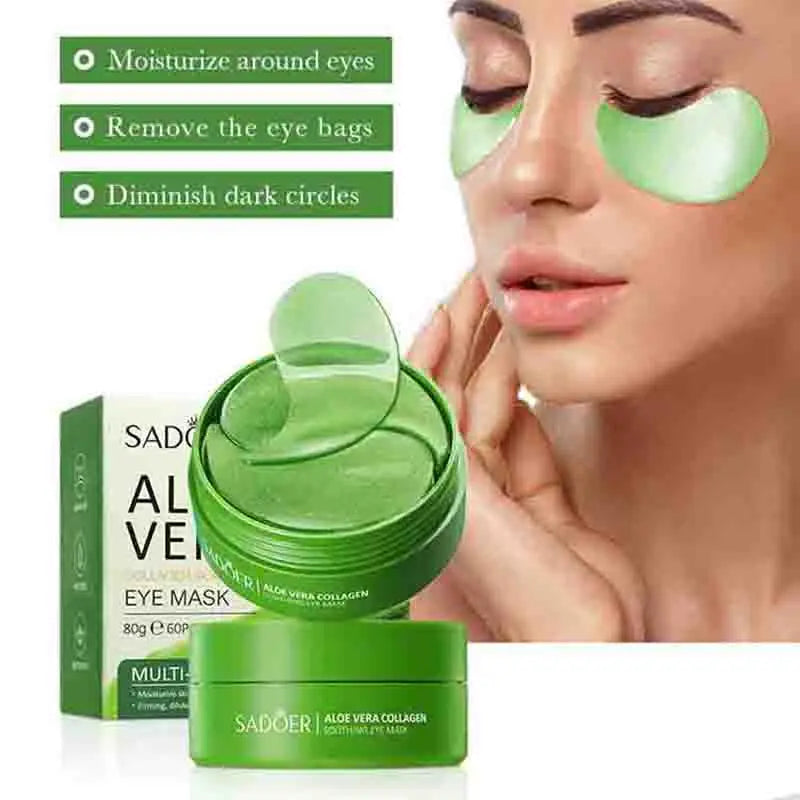 Aloe Vera Collagen Eye Patches – 60 Pcs Firming & Anti-Dark Circles