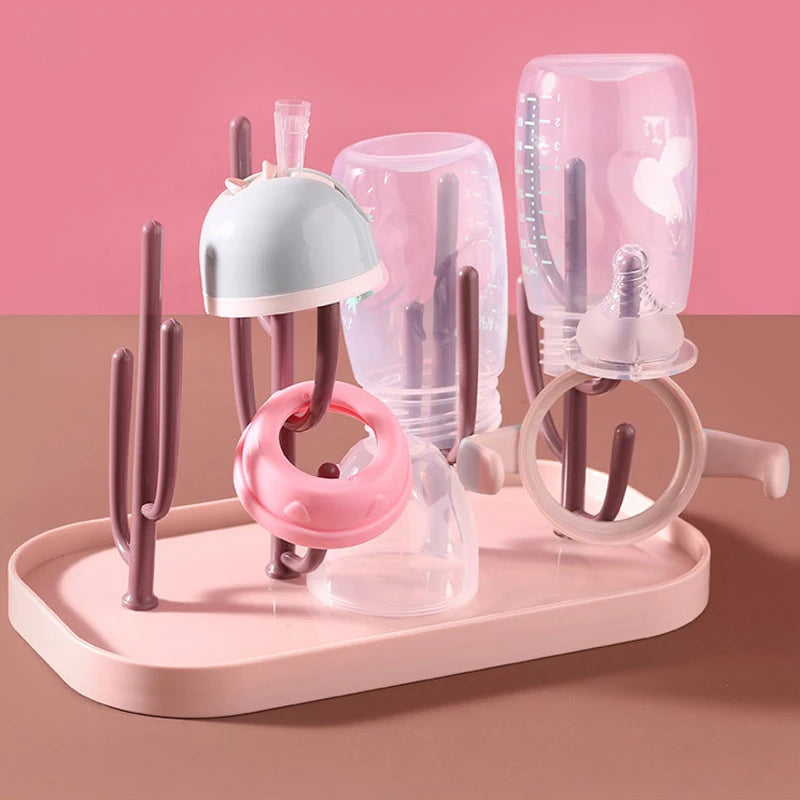 Portable Baby Bottle Drying Rack – PP Bottle Drainer for Baby Bottles, Pacifiers & Feeding Accessories, Space-Saving Drying Stand