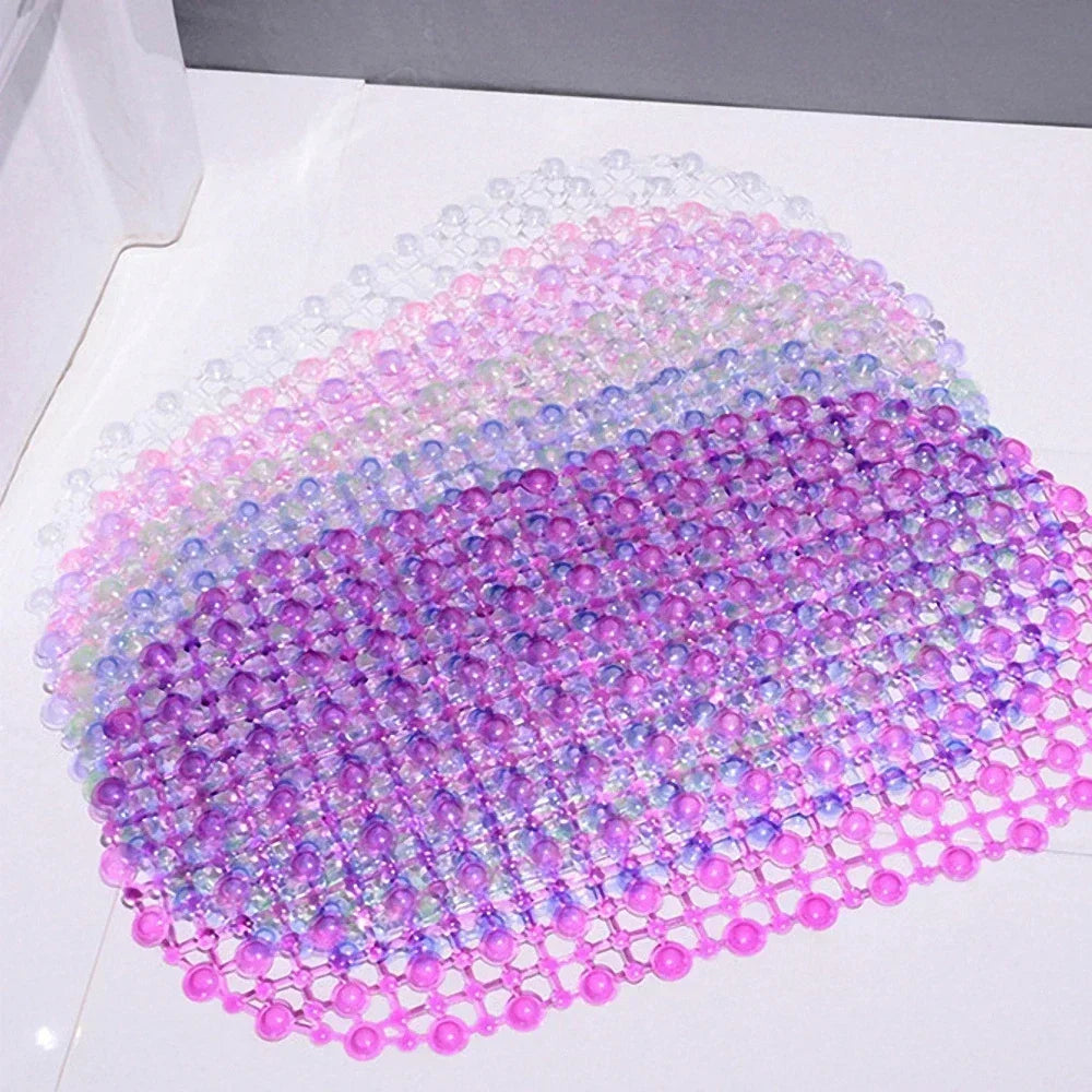 Non-Slip Bathtub & Shower Mat with Suction Cups – PVC Massage Bath Mat, Waterproof Bathroom Safety Rug (38 × 68 cm)