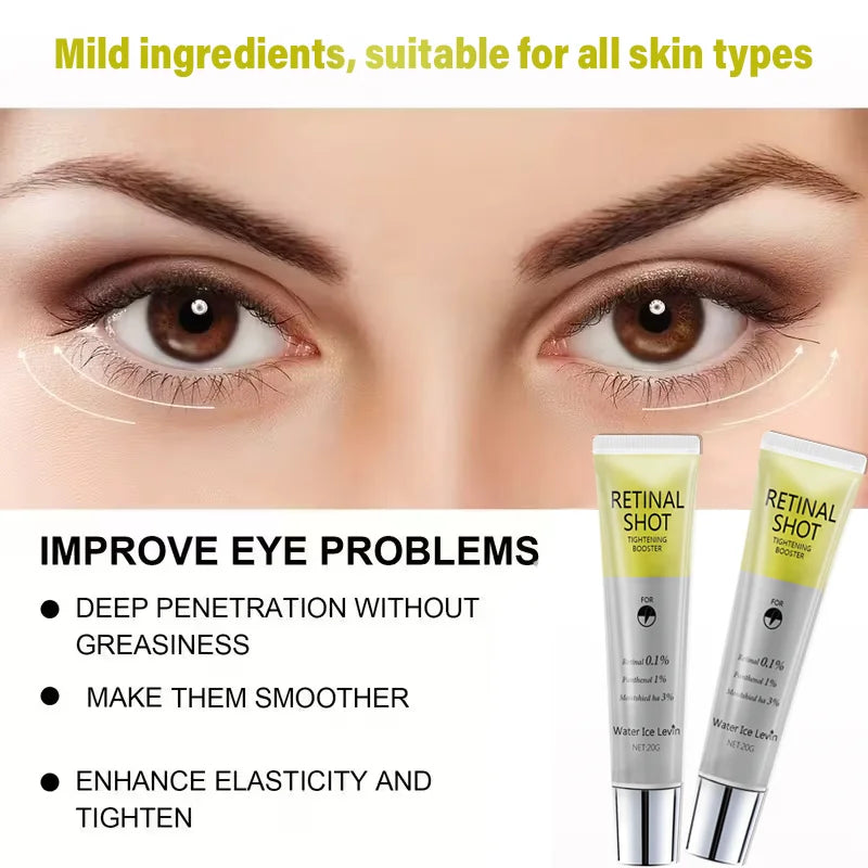 Retinal and hyaluronic acid eye serum for a smoother-looking eye area