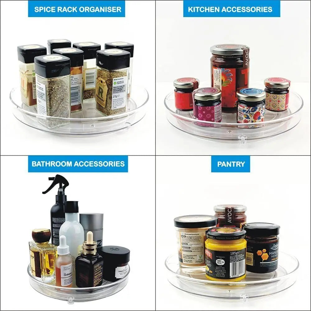 360° Rotating Lazy Susan Organizer for Refrigerator, Pantry & Kitchen Cabinets