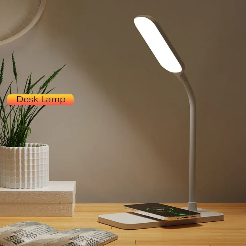 LED Desk Lamp with Wireless Charger & USB Charging Port – Touch Control