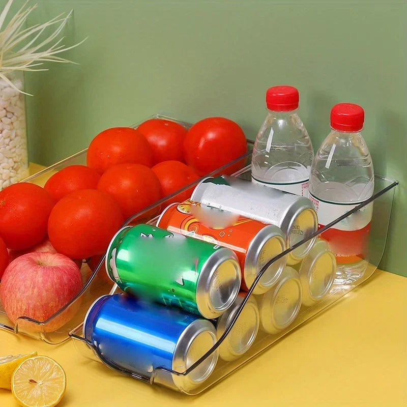 Auto-Rolling Can Dispenser for Refrigerator & Pantry Organization