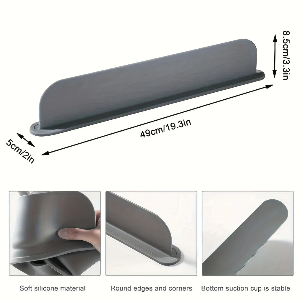 Protector contra salpicaduras de silicona para fregadero con ventosas - Barrera de agua para cocinas, laboratorios y fregaderos
