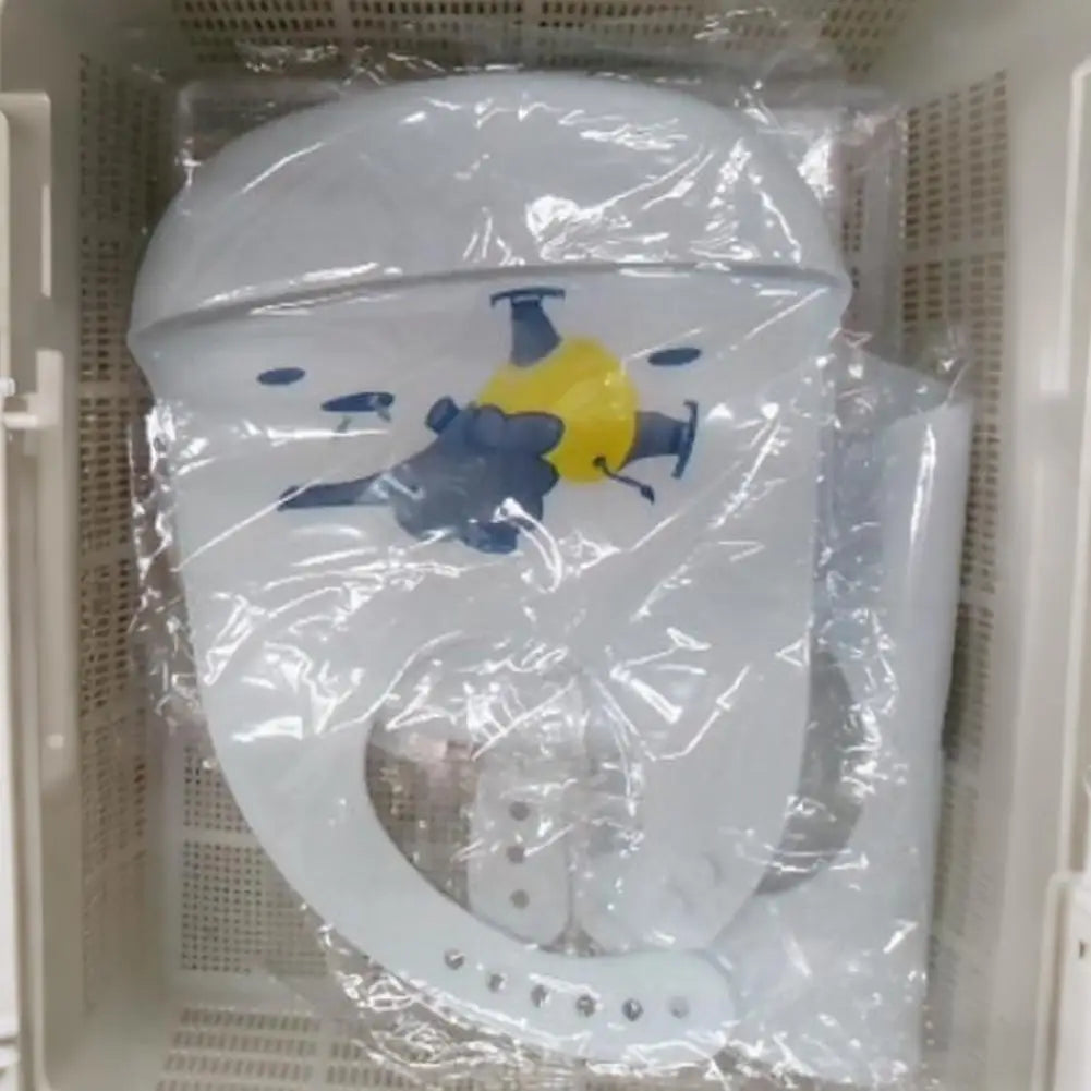 Children Silicone Baby Bib with Large Food Catcher – Waterproof Soft Feeding Bib with Cute Prints for Toddlers 1-3 Years