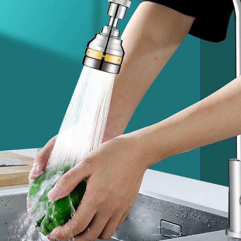 360° Flexible Stainless Steel Faucet Extender with 3 Spray Modes for Kitchen & Bathroom Sink